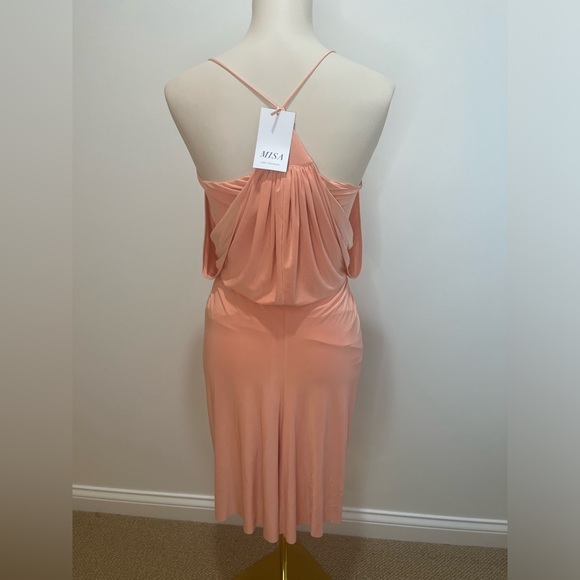 MISA Los Angeles NWT Domino Mini Dress in Apricot - Picture 8 of 10
